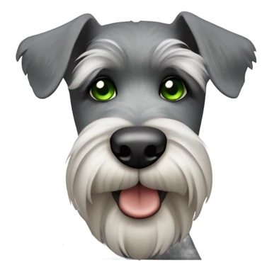 Schnauzer with green eyebrows  sticker