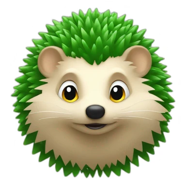 The hedgehog is green sticker