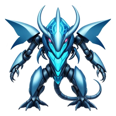  exotic futuristic modern cyber-Fakémon-Digimon-Vernid-creature sticker