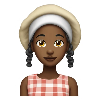 Black girl with big hoop earrings and a bonnet  sticker