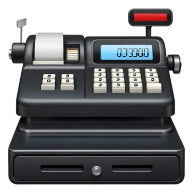 cash register from the front sticker
