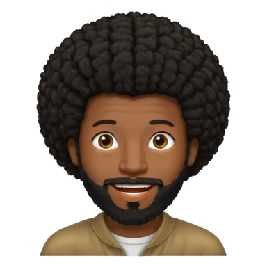 CoryxKenshin with black afro hair and beard sticker