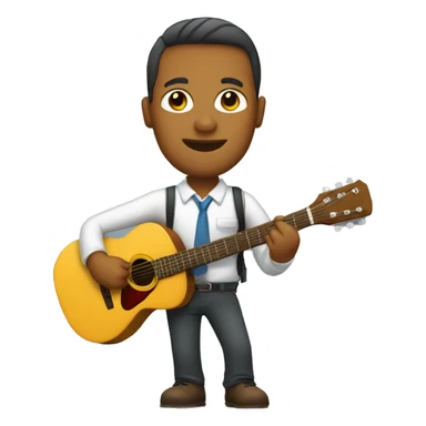 teacher with guitar sticker