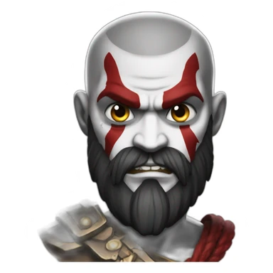 Kratos whit a💀 sticker