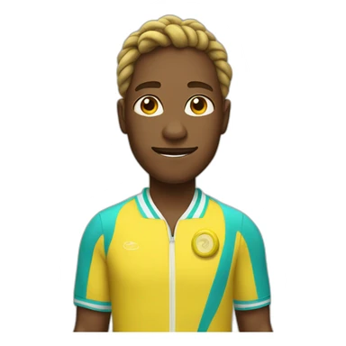 Humanlike Banana in a tennis uniform sticker