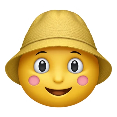 Einen Gelben Emoji mit Hut sticker