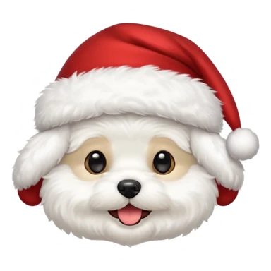 Bichon frisé emoji for x-mas sticker