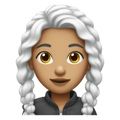 Girl with girl looks iced hair sticker