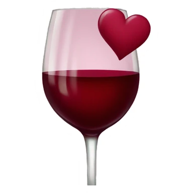 Wine red heart sticker