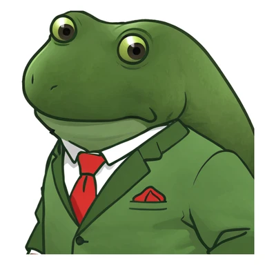 bufo in a japanese suit sticker