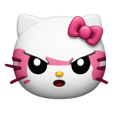 Hello Kitty being mad  sticker