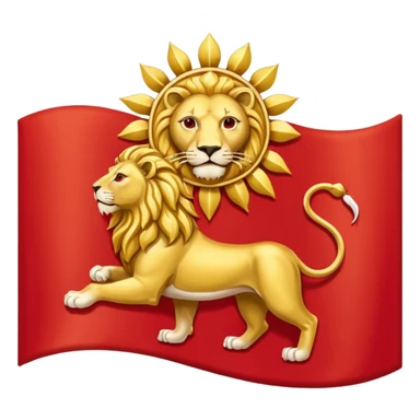 Iran sun and lion flag sticker