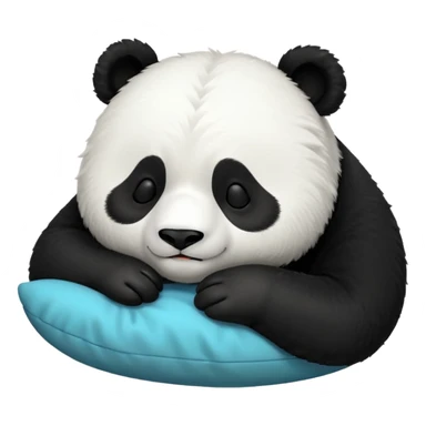 panda sleeping emoji with ZZZ above the head sticker