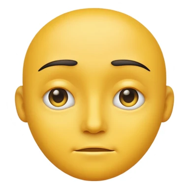 side eye emoji, simple, yellow face sticker