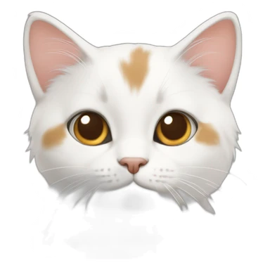 Chaton blanc gris et roux sticker