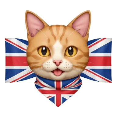 cat singing "my butthole speaks british" sticker
