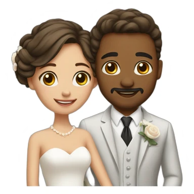 Cute couple getting married  sticker