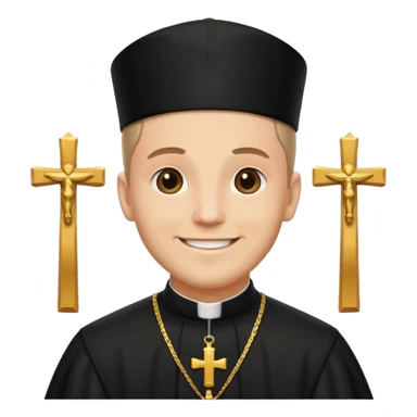 The priest presiding over the wedding sticker