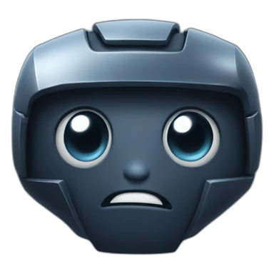 cute obsidian robot face sticker