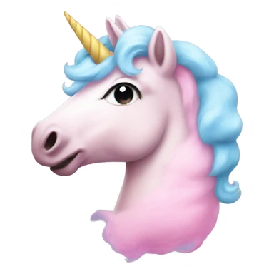 Cotton Candy unicorn  sticker