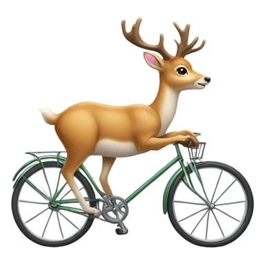 deer riding a bicycle  sticker