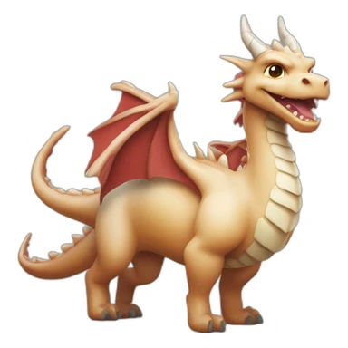 dragon sur une vache sticker