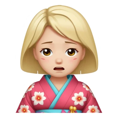 👧🏼👘😭 k sticker
