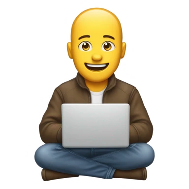 emoji qui monte un pc  sticker