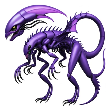 Abstract Venom-Xenomorph-Genesect-Lunala-ET-hybrid-fantasy-creature (full body) sticker