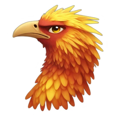 a crying pheonix sticker