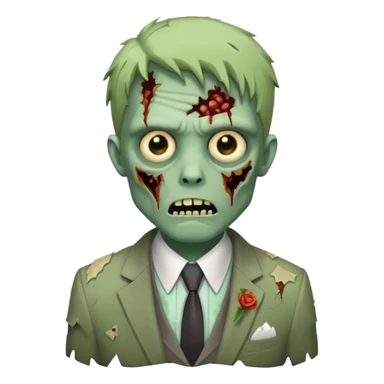 zombie wearing a suit sticker