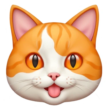 Cat with tongue out super cute sticker