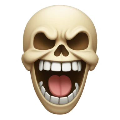 laughing skull sticker