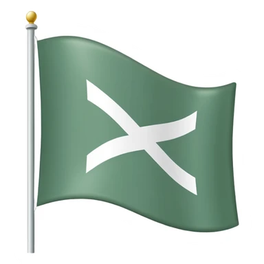 Sage green flag written KEBEN HOTEL  sticker