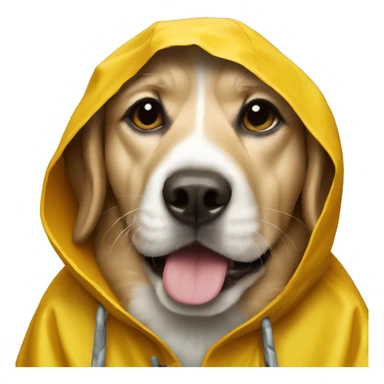 Dog in raincoat sticker