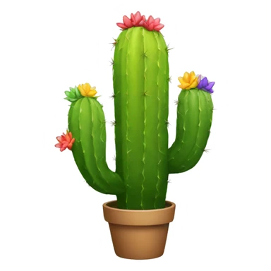 Cactus rainbow sticker