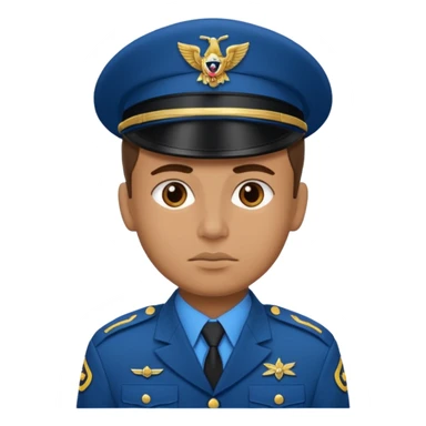 blue uniformed soldier sticker