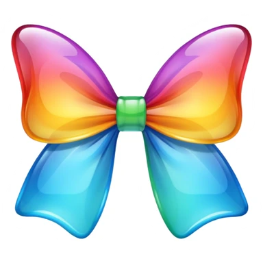 Colorful glass bow sticker