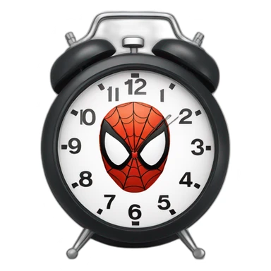 Funny spiderman alarm clock sticker
