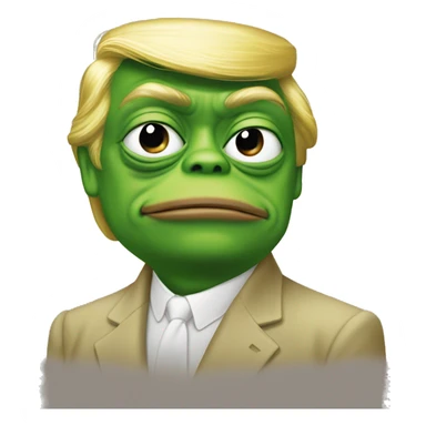 Donald trump costard pepe the frog sticker
