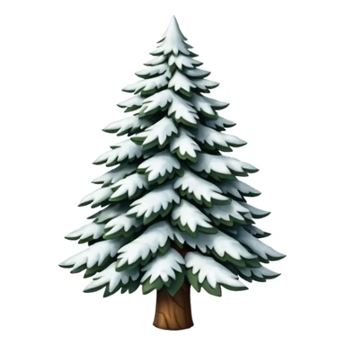 snow covered tree sticker