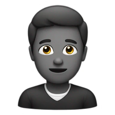 black and white stress emoji sticker