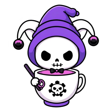 Sanrio kuromi cup sticker