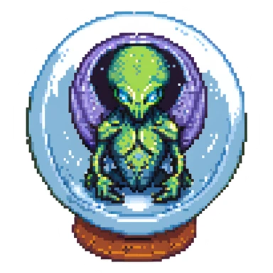 cranial, eye, MRI, SCAN, egg, embryonic, inside of glass egg, alien, eerie, otherworldly, crystal globe egg sticker