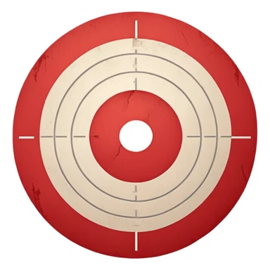 A target or bullseye with a painful face, representing a business pain point sticker