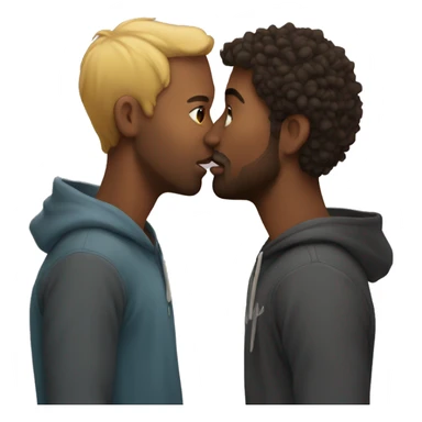 Fred and Jordan kissing sticker