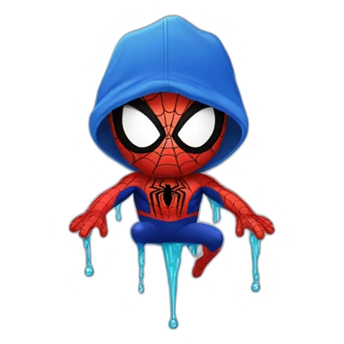 drippy spiderman sticker