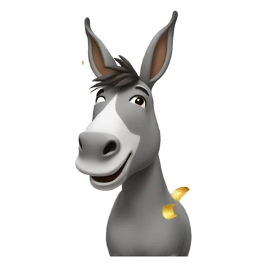 donkey with confetti celebrating sticker