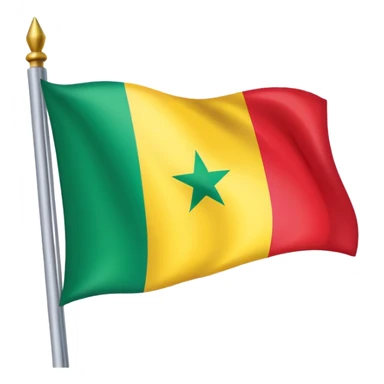 senegal flga, ios style sticker
