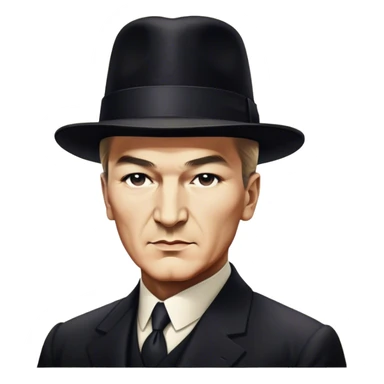 ​Cinematic Realistic Portrait of a Young Mustafa Kemal Atatürk, depicted in his iconic tall black hat and traditional attire with a confident, visionary expression, rendered with rich historical textures and warm, inspiring lighting that captures his youthful dynamism and transformative leadership, sticker